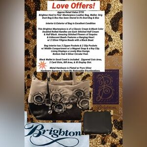 Brighton Bag Wallet Orig Dust Bag & Box Rare Masterpiece Collection Limited Ed